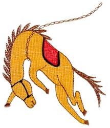 bronco beginner-friendly machine embroidery - Bucking Bronco for decorative pillow covers