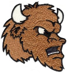 detailed head machine embroidery pattern - Buffalo Head perfect for Home Decor