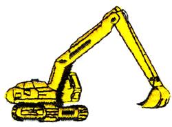 Bulldozer - 4x4 bulldozer quick stitch machine embroidery design for kitchen tea towels