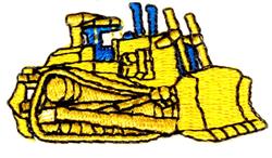 beginner-friendly bulldozer machine embroidery pattern - Bulldozer for Backpacks