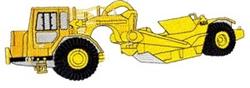 Cartoonish yellow bulldozer with large tires and detailed construction features, perfect for vibrant kids' items.