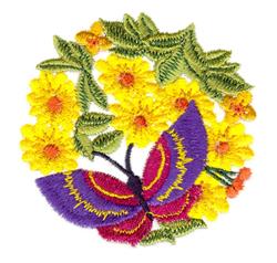 detailed spring butterfly machine embroidery pattern - Butterfly Circle for decorative pillow covers