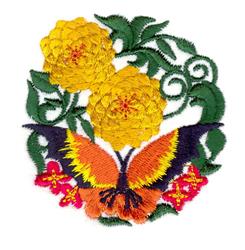 butterfly detailed machine embroidery - Butterfly Circle for patchwork quilt blocks