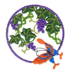 detailed spring butterfly machine embroidery pattern - Butterfly Circle for Table Linens