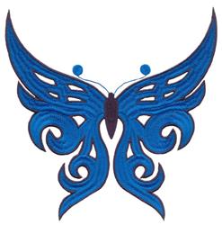 detailed butterfly machine embroidery pattern - Butterfly for kitchen tea towels