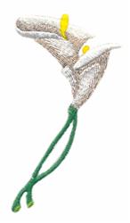 Calla Lily - 4x4 lily beginner-friendly embroidery design for decorative pillow covers