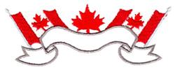 beginner-friendly leaf machine embroidery pattern - Canada Flags & Banner for kitchen tea towels