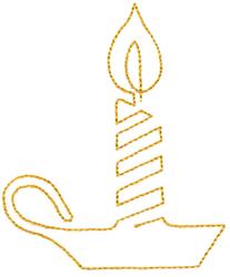 candle redwork machine digital embroidery - Candle perfect for Napkin Holders