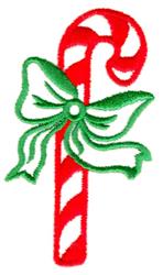 bow beginner-friendly machine embroidery - Candy Cane and Bow for Holiday Pillows