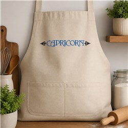 beginner-friendly capricorn machine embroidery pattern - Capricorn for kitchen aprons