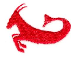 quick stitch capricorn machine embroidery pattern - Capricorn for reusable tote bags