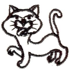 kitten quick stitch machine embroidery - Cat Outline perfect for kitchen tea towels