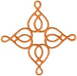 beginner-friendly diamond machine embroidery pattern - Chain Link Diamond for festive table runners