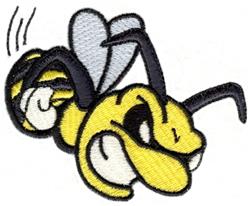 bee detailed machine digital embroidery - Charging Bee perfect for reusable tote bags