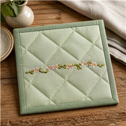 border beginner-friendly machine embroidery - Cherry Blossom Border for kitchen tea towels
