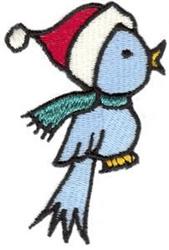 bird beginner-friendly machine embroidery - Christmas Bird for Seasonal Crafts