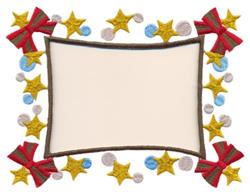 detailed christmas star machine embroidery pattern - Christmas Bow Frame for kitchen aprons