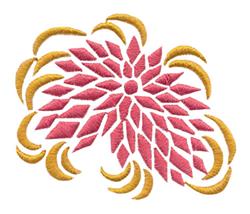 beginner-friendly easter leaf machine embroidery pattern - Chrysanthemum for kitchen tea towels