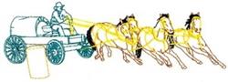 Chuck Wagon - 5x7 wagon detailed machine embroidery design for Community Gatherings