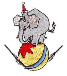 beginner-friendly star machine embroidery pattern - Circus Elephant for Childrens Blankets
