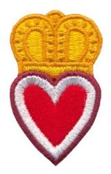 Claddagh Heart - 4x4 heart applique machine embroidery design for Gift Wrapping