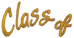 Class of - 6x10 cla detailed machine embroidery design perfect for Graduation Caps