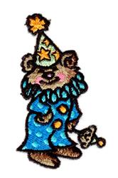Clown Bear - 4x4 bear detailed machine embroidery design perfect for cute baby onesies