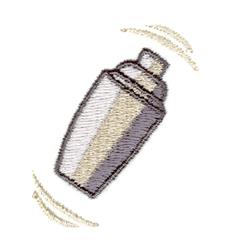 Cocktail Shaker - 4x4 shaker quick stitch embroidery design for reusable tote bags