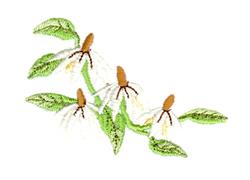 beginner-friendly corner machine embroidery pattern - Coneflower Corner for kitchen aprons