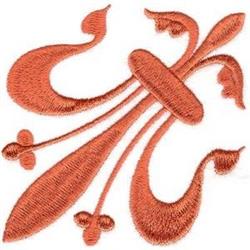 Corner Fleur De Lis - 5x7 fleur detailed embroidery design for decorative wall hangings