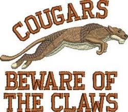 claw detailed machine embroidery - Cougar Claws perfect for decorative pillow covers