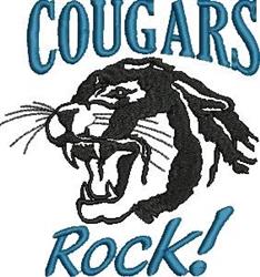 mascot detailed machine digital embroidery - Cougars Mascot perfect for Stadium Gear
