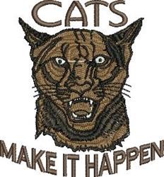 detailed mascot machine embroidery pattern - Cougars Mascot for Event T-Shirts