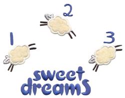 detailed sheep machine embroidery pattern - Counting Sheep for decorative pillow covers