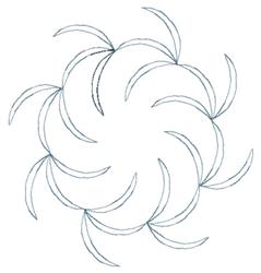 beginner-friendly puff machine embroidery pattern - Crescent Puff for Cushion Covers
