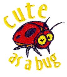 bug beginner-friendly machine embroidery - Cute As A Bug for decorative pillow covers