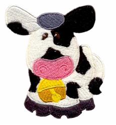 Cute Cow - 4x4 cow detailed machine embroidery design for Kids T-Shirts
