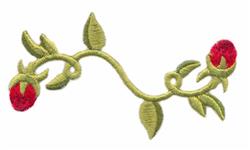 Dahlia Border - 4x4 leaf beginner-friendly embroidery design for reusable tote bags