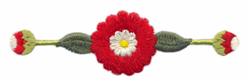 Dahlia Border - 5x7 leaf beginner-friendly embroidery design for decorative pillow covers