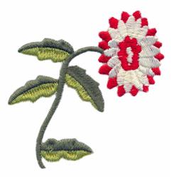dahlia beginner-friendly machine embroidery - Dahlia perfect for kitchen tea towels