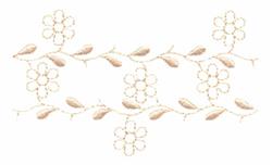 daisy quick stitch machine digital embroidery - Daisy Border perfect for Drapery