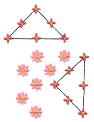 daisy beginner-friendly machine embroidery - Daisy Flowers & Triangles for Gift Tags