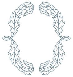 beginner-friendly leaf machine embroidery pattern - Dancing Leaves Frame for kitchen tea towels