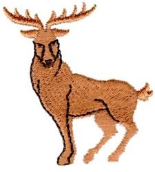 Realistic deer with prominent antlers, light brown body, and natural pose, perfect for wildlife-themed decor.