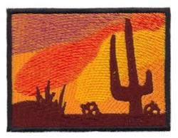 scene detailed machine digital embroidery - Desert Scene perfect for kitchen tea towels