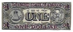 detailed large machine embroidery pattern - Dollar Bill Back Large for decorative pillow covers