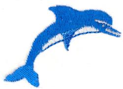 Dolphin - 4x4 dolphin quick stitch machine embroidery design for Beach Towels