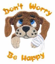 puppy dog detailed machine embroidery - Dont Worry perfect for patchwork quilt blocks