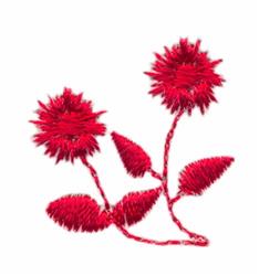 quick stitch fairy redwork machine embroidery pattern - Double Flower for Tablecloths