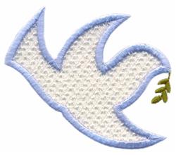 Dove Cutwork - 4x4 bird applique machine digital embroidery design for Church Items